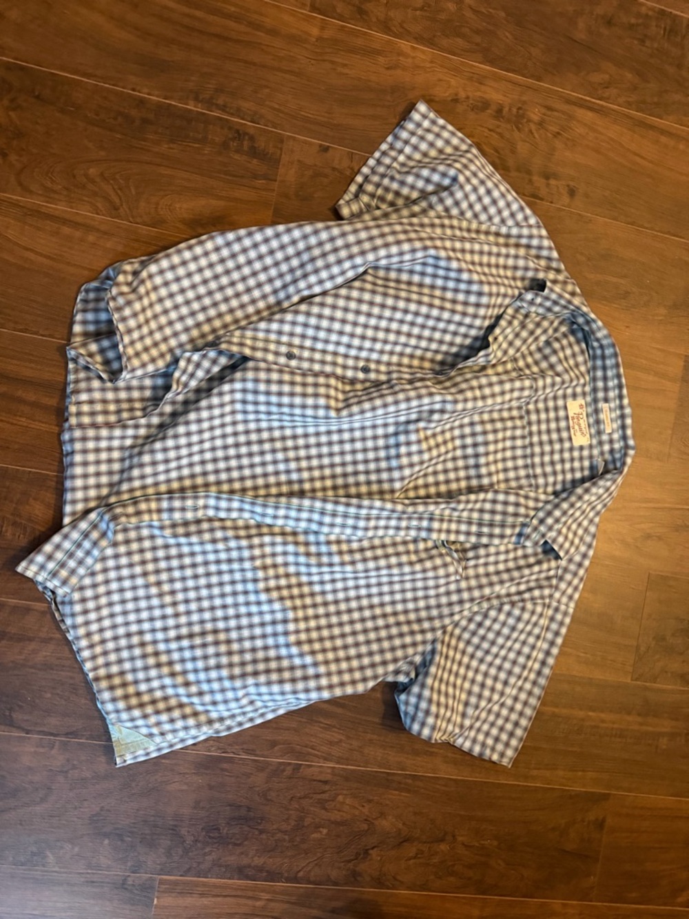 Original Penguin Light Blue and White Gingham Shirt XXL like new